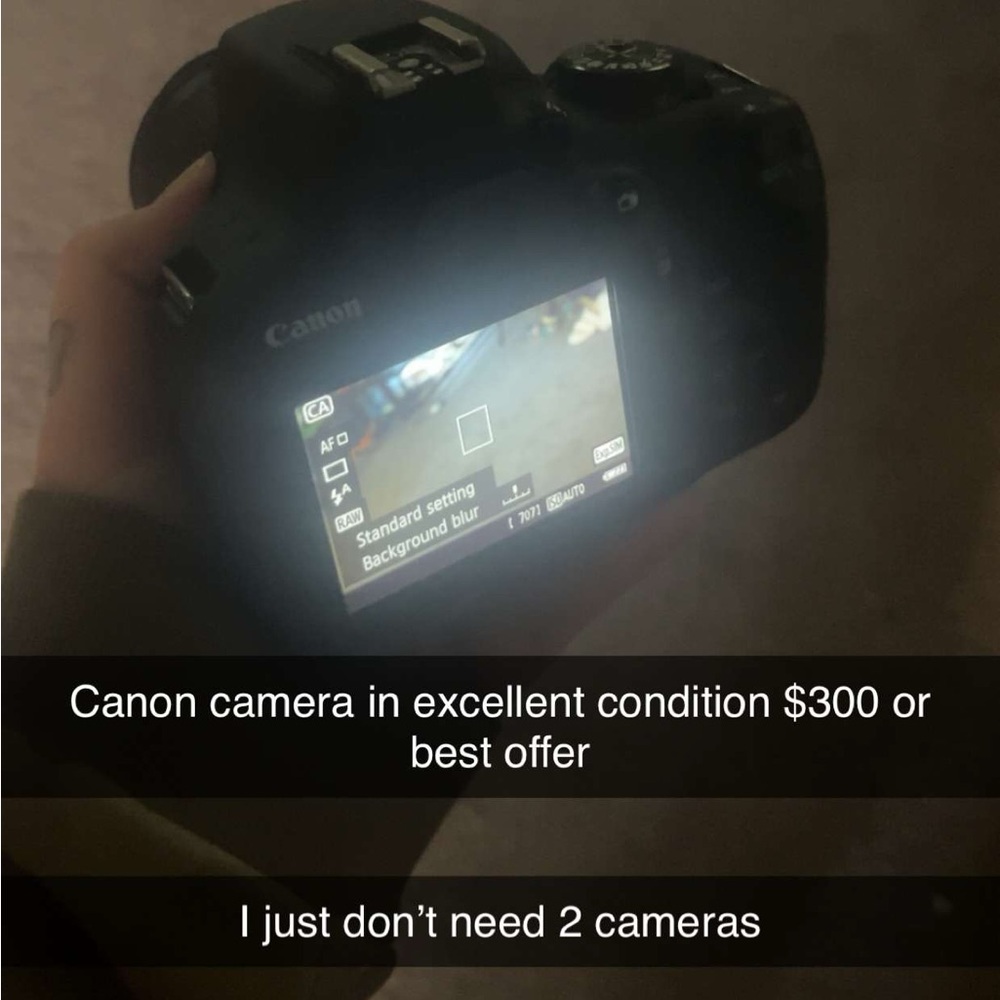 Canon Camera in excellent condition $300 or best offer model is DS126741